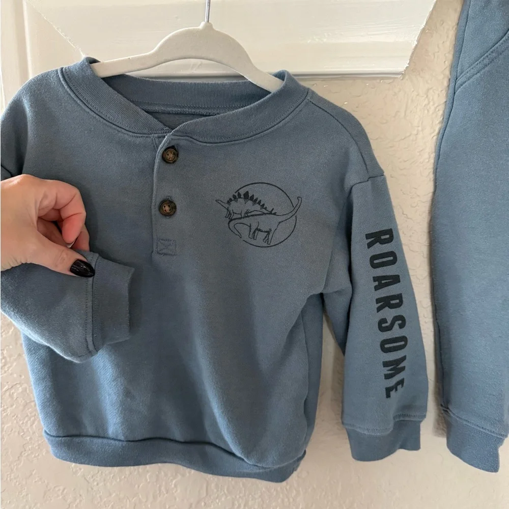 Carter's Blue Dinosaur Sweatshirt and Jogger Set